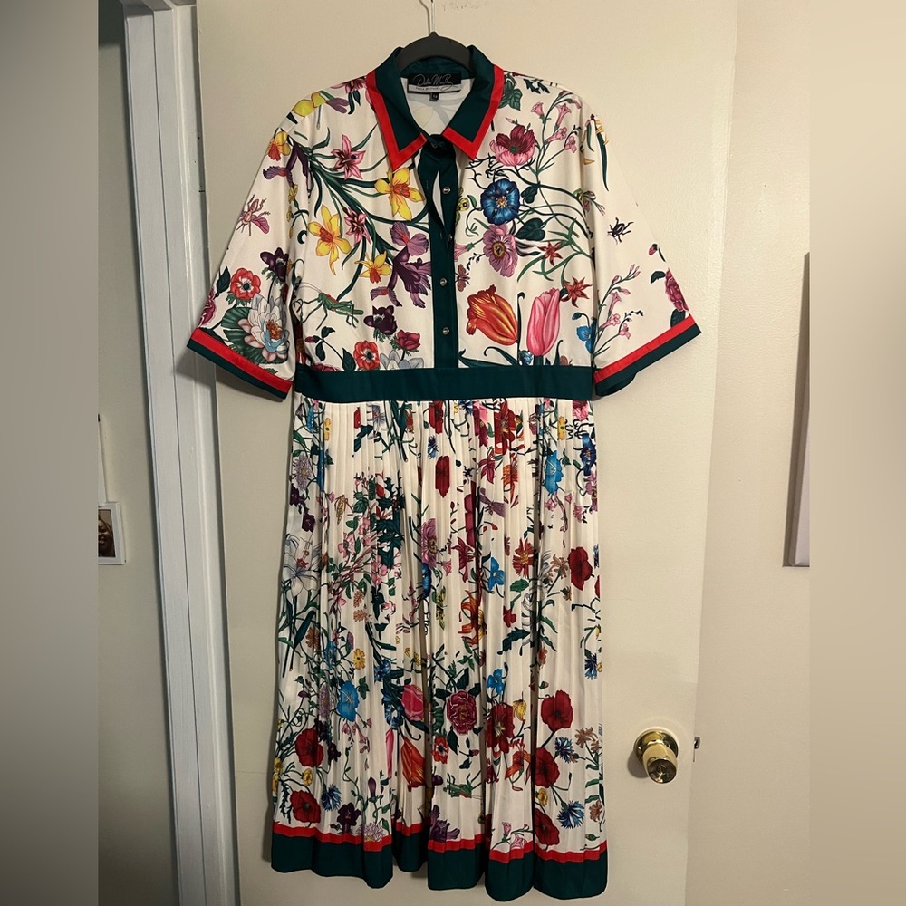 Dalia MacPhee Dress with Multicolor Floral Design